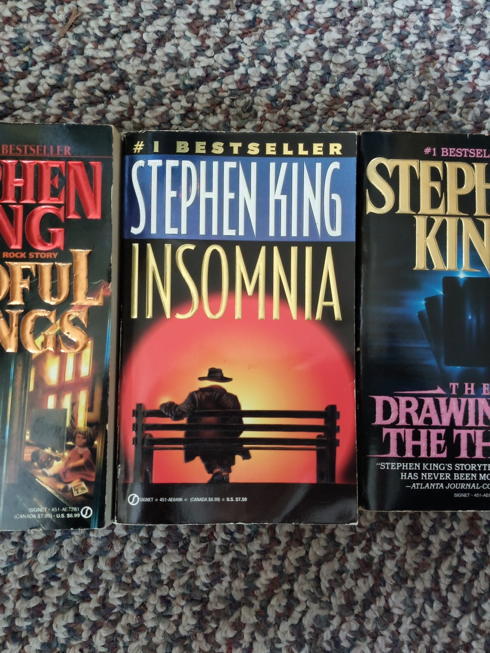 3 Stephen King Paper Back Books
